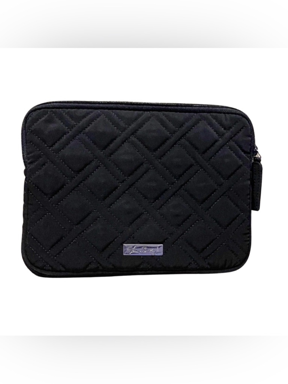Vera Bradley Black Quilted SM Tablet Sleeve | Geometric Interior | EUC | Retired